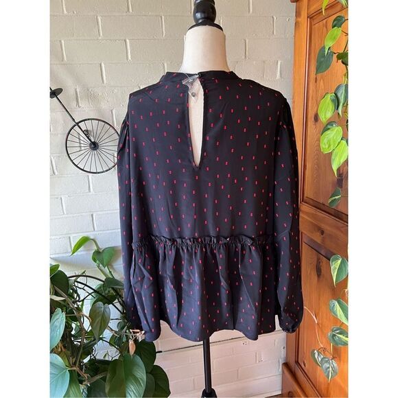 SANCTUARY Loveless long sleeve blouse with balloon sleeves size 1X gorpcore - Picture 7 of 9